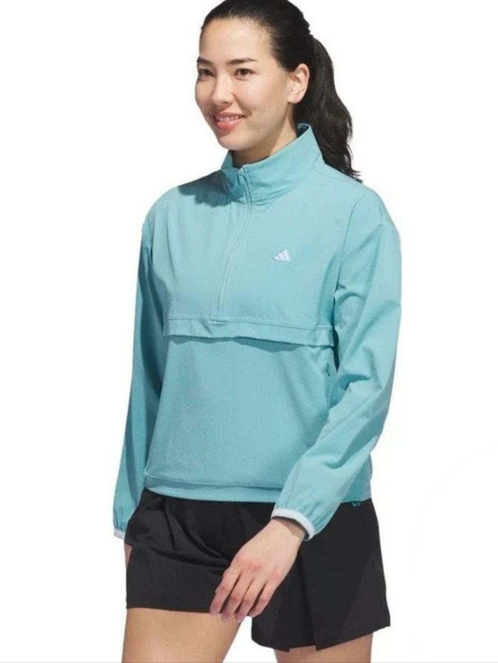 adidas Teal Half-Zip Athletic Pullover - Picture 1 of 6